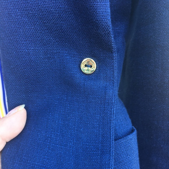 Kate Spade Blue Tami French Linen Blend Blazer with lining - Size 6. - Picture 10 of 17